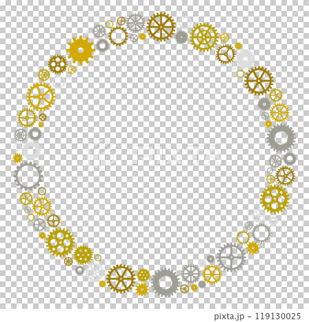 Gear frame circle steampunk 119130025