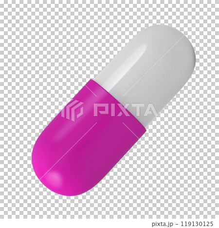 White and pink pill close up macro shot. Medication, healthcare insurance concept 119130125