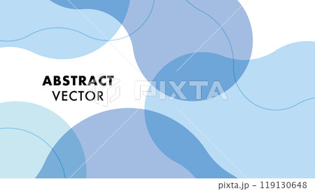 抽象的　フレーム　青　シェイプ　ベクター 119130648