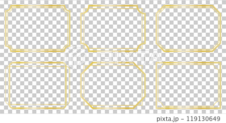 Simple frame gold vector illustration line Simple frame gold vector illustration line 119130649