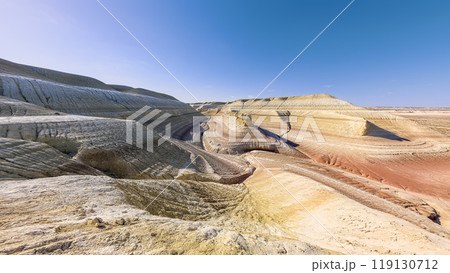 カザフスタン・ウスチュルト台地　キジルクップの景観　/　Kyzylkup, Kazakhstan 119130712