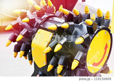 Drum cutter excavator attachment 119130809