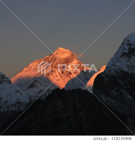 Mount Everest on a autumn evening, Nepal. Mount Everest on a autumn evening, Nepal. 119130906