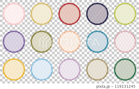Yagasuri circle Japanese pattern frame set 119131245