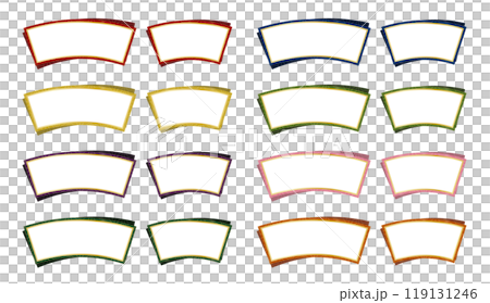 Fan-shaped decoration frame colorful set 119131246