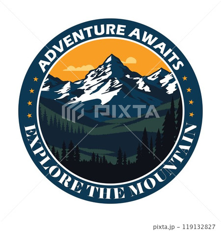 Mountain logo badges vector illustration eps 10 119132827