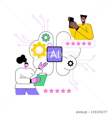 AI-Enabled Product or Service Enhancements abstract concept vector illustration. 119134277