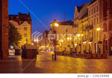 Old Town Hall Square at Night, Torun, Poland 119134499