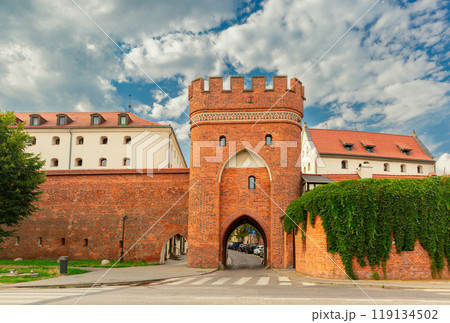 Brama Mostowa Medieval Gate in Torun, Poland 119134502