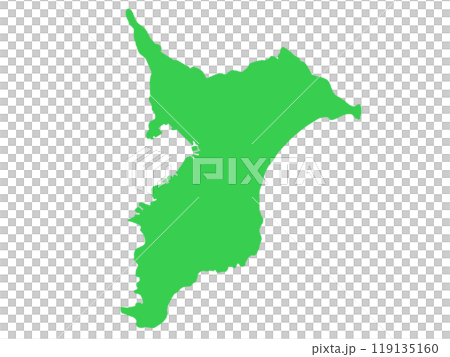 少しゆるい千葉県地図 フチなし 119135160