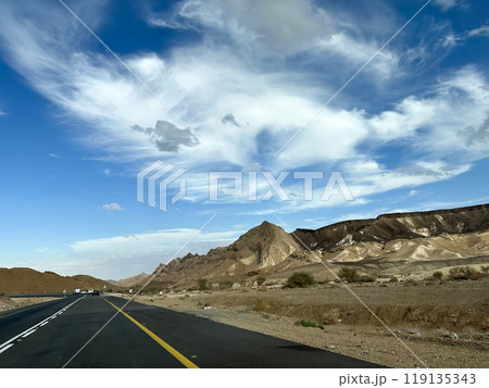 The road from Eilat to Mitzpe Ramon via the Ramon crater 119135343