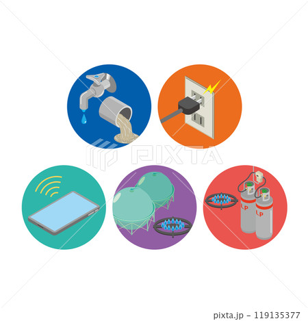 ライフラインのアイコンイラスト ライフラインのアイコンイラスト 119135377