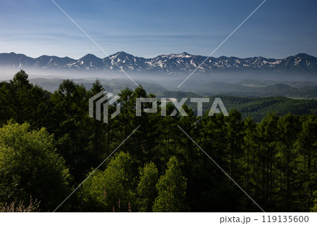 早春の十勝岳連峰 119135600