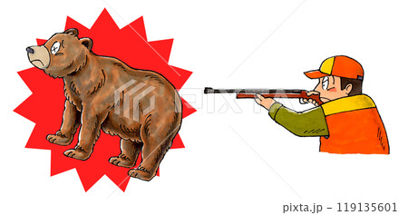 ライフル銃で狩猟されたヒグマ 119135601