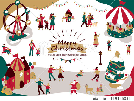 クリスマスを楽しむ人達 クリスマスを楽しむ人達 119136036