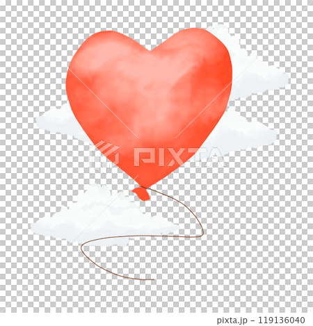 balloon, heart, cloud 119136040
