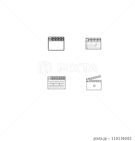 clapper board logo clapper board logo 119136082