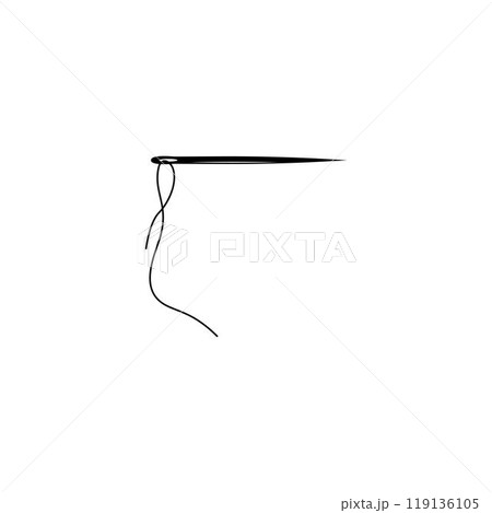 sewing needle logo 119136105