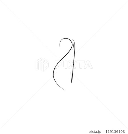 sewing needle logo 119136108