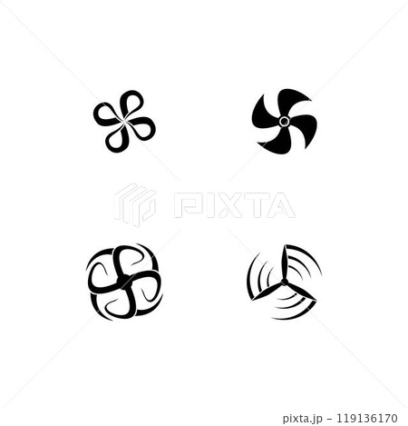 wind fan logo wind fan logo 119136170