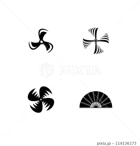 wind fan logo 119136173