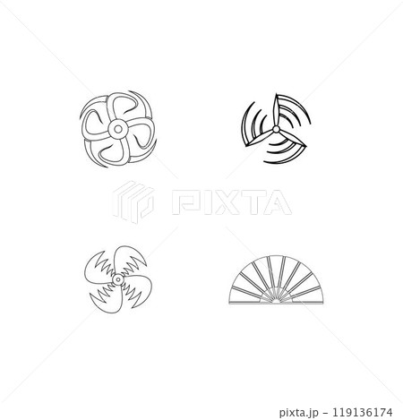 wind fan logo 119136174