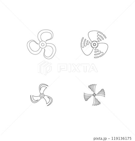 wind fan logo wind fan logo 119136175