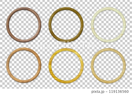 圓角立體七彩木紋環六種 119136560