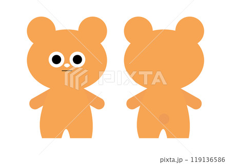 くまのイラスト 無表情 表情 シンプル くまのイラスト 無表情 表情 シンプル 119136586