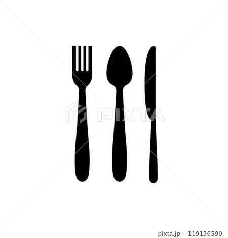 spoon fork knife logo 119136590