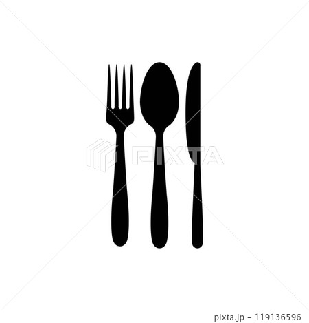 spoon fork knife logo 119136596