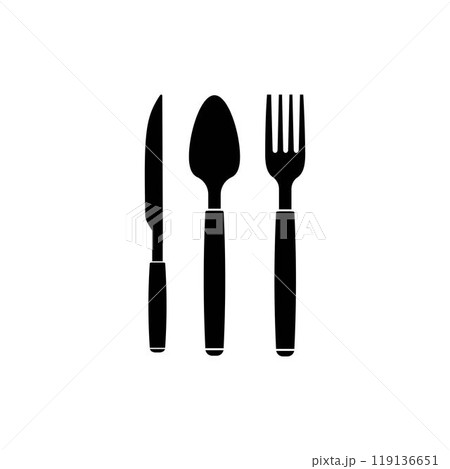 spoon fork knife logo 119136651