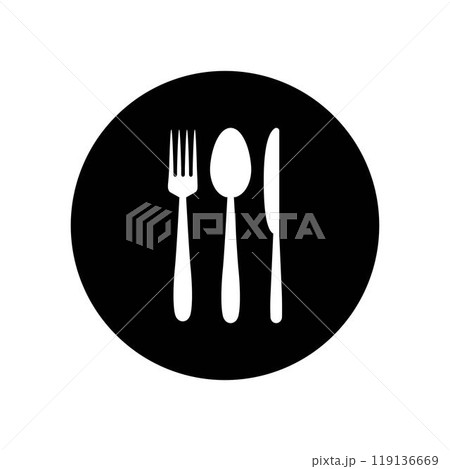 spoon fork knife logo 119136669