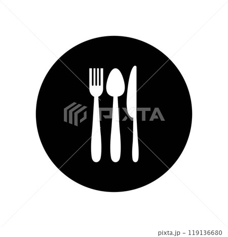spoon fork knife logo 119136680