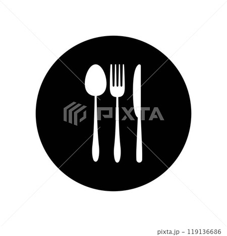 spoon fork knife logo 119136686