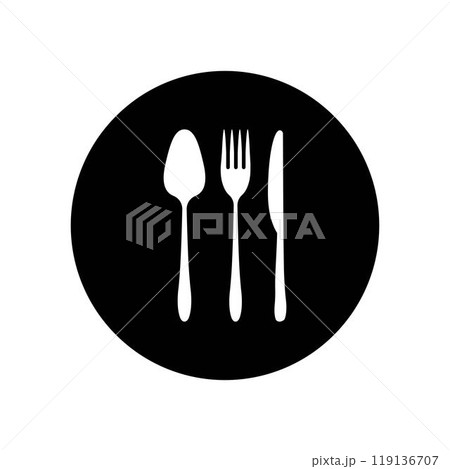 spoon fork knife logo 119136707