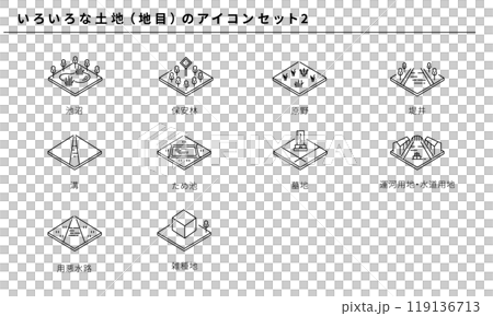 各類土地（穀物）的簡單圖示集2，向量素材 119136713