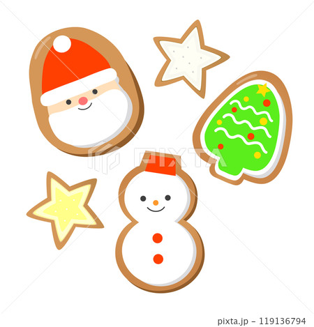 かわいいクリスマスのイラスト素材 かわいいクリスマスのイラスト素材 119136794