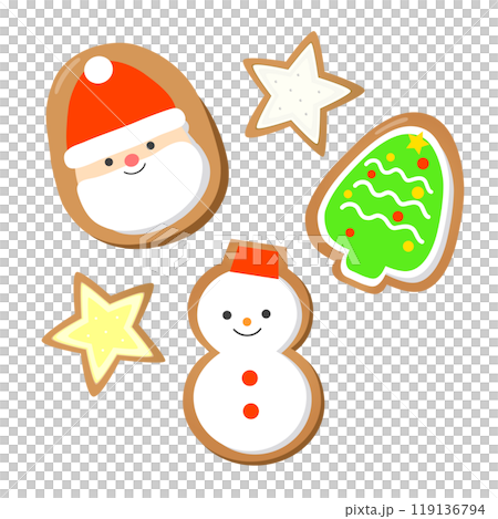 かわいいクリスマスのイラスト素材 かわいいクリスマスのイラスト素材 119136794