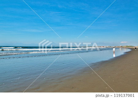 片瀬江の島  鵠沼海岸から観る富士山の風景 119137001
