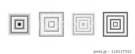 Halftone dotted square set. Black comic texture rectangle collection. Pixelated design elements collection. Abstract geometric bitmap background pack. Vector dithered overlay bundle Halftone dotted square set. Black comic texture rectangle collection. Pixelated design elements collection. Abstract geometric bitmap background pack. Vector dithered overlay bundle 119137582