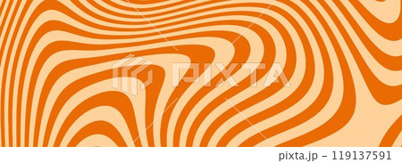 Retro caramel line texture. Salted caramel liquid dessert background. Wavy swirl candy pattern for poster, cover, banner, pamphlet, flyer. Orange nougat hippie wallpaper in 60s or 70s style. Vector Retro caramel line texture. Salted caramel liquid dessert background. Wavy swirl candy pattern for poster, cover, banner, pamphlet, flyer. Orange nougat hippie wallpaper in 60s or 70s style. Vector 119137591