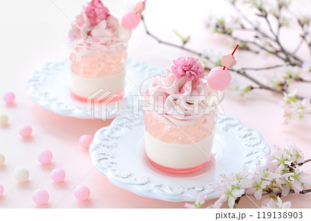 春のお花見スイーツさくらのヴェリーヌ さくらのグラスデザート 春のお花見スイーツさくらのヴェリーヌ さくらのグラスデザート 119138903