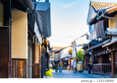 京都の街並みの合成用背景 ピンボケ画像 京都の街並みの合成用背景 ピンボケ画像 119139060