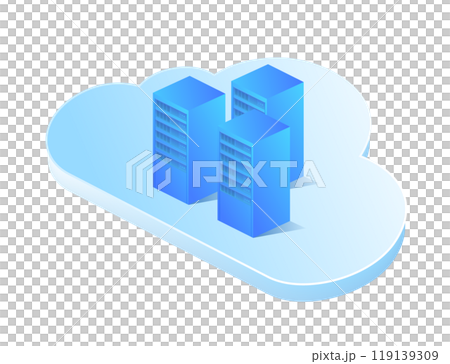データベースのアイソメトリックのイラスト素材 データベースのアイソメトリックのイラスト素材 119139309