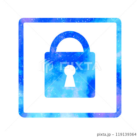 マーブルな星空|南京錠マーク マーブルな星空|南京錠マーク 119139364