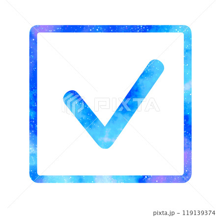 マーブルな星空|シンプルなチェックマーク マーブルな星空|シンプルなチェックマーク 119139374