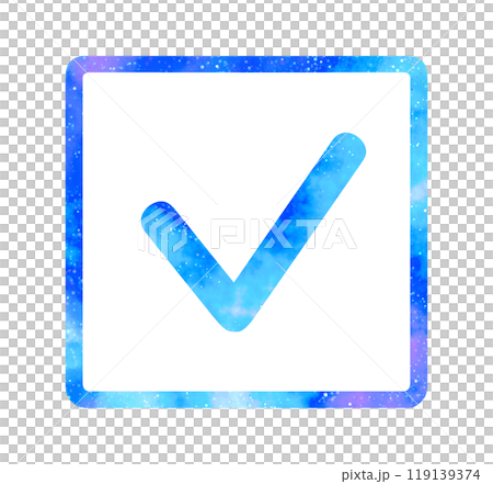 マーブルな星空|シンプルなチェックマーク マーブルな星空|シンプルなチェックマーク 119139374