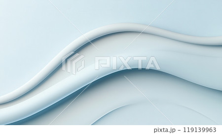Soothing Blue Gradient Fluid Waves Abstract Digital Art Background 119139963