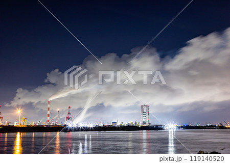 四日市　コンビナート　夜景 119140520